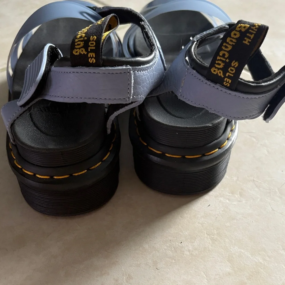 Dr. Martens Women's Blaire Jelly Glitter Strap Sandal Zen Blue - Picture 4 of 4